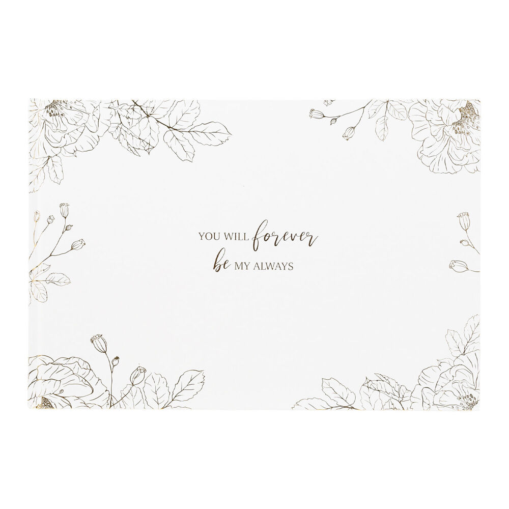 Splosh Wedding Guest Book 80-Pages 29x20cm Hardcover - White