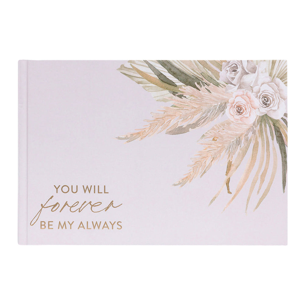 2PK Splosh Floral Wedding Guest Signature/Signing Book 29x20cm