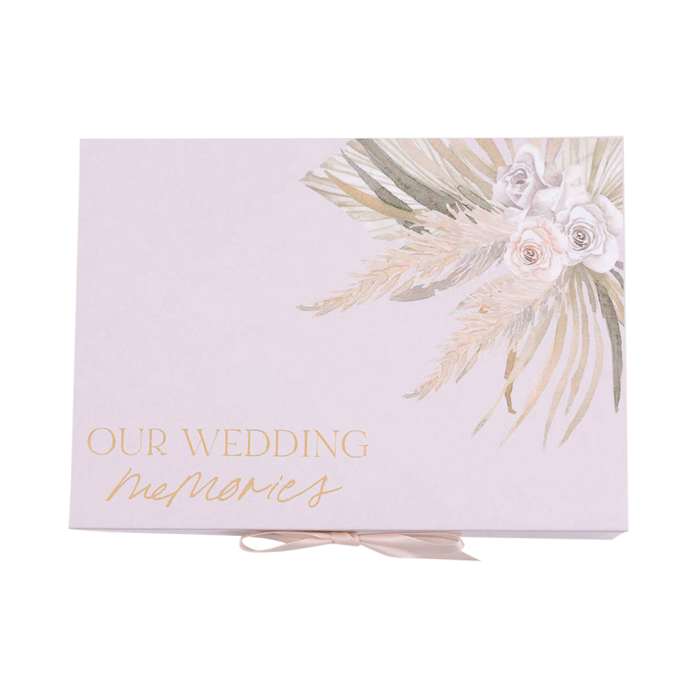2PK Splosh Floral Our Wedding Memories Keepsake Box 25x18cm