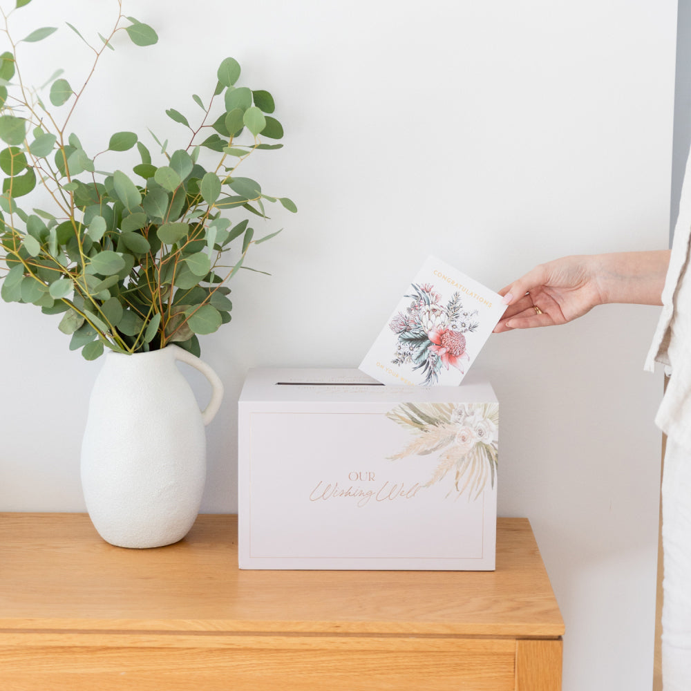 Splosh Floral Wedding Our Wishing Well Box w/ Slot 30x20cm