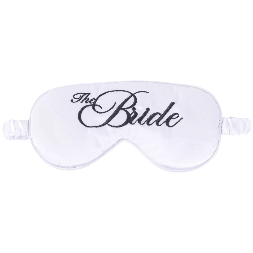 2PK Splosh Wedding The Bride Satin Eye Mask Blindfold 25x9cm - White