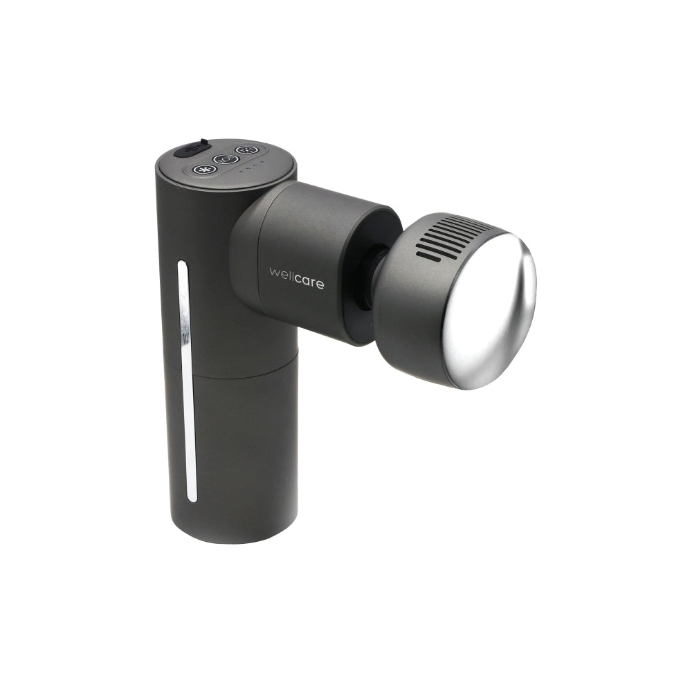 Wellcare Hot/Cold Massage Gun w/ Interchangable Head Black