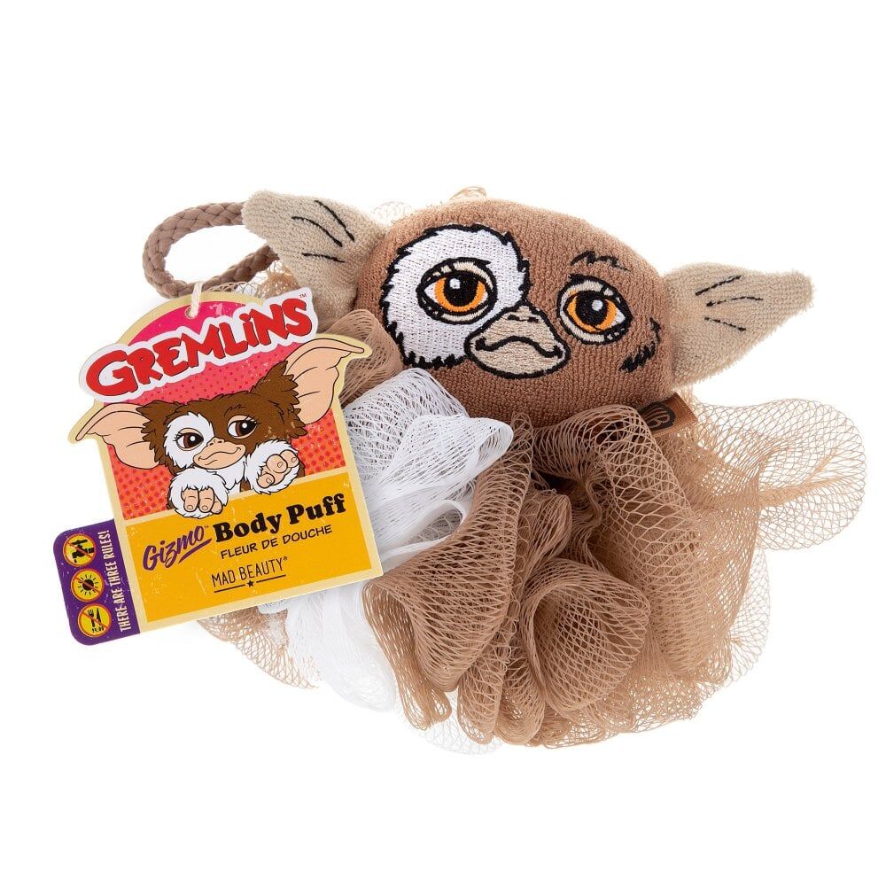 4PK Warner Bros Gremlins Mogwai Gizmo Shower Loofah Body Cleansing Puff Brown