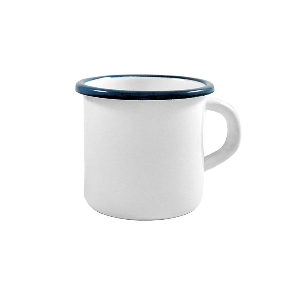 4PK Urban Style Enamel 280ml Coffee Mug w/ Handle White
