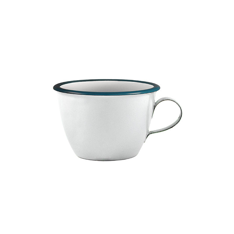 4x Urban Style Enamelware 350ml Conical Cafe Cup - White