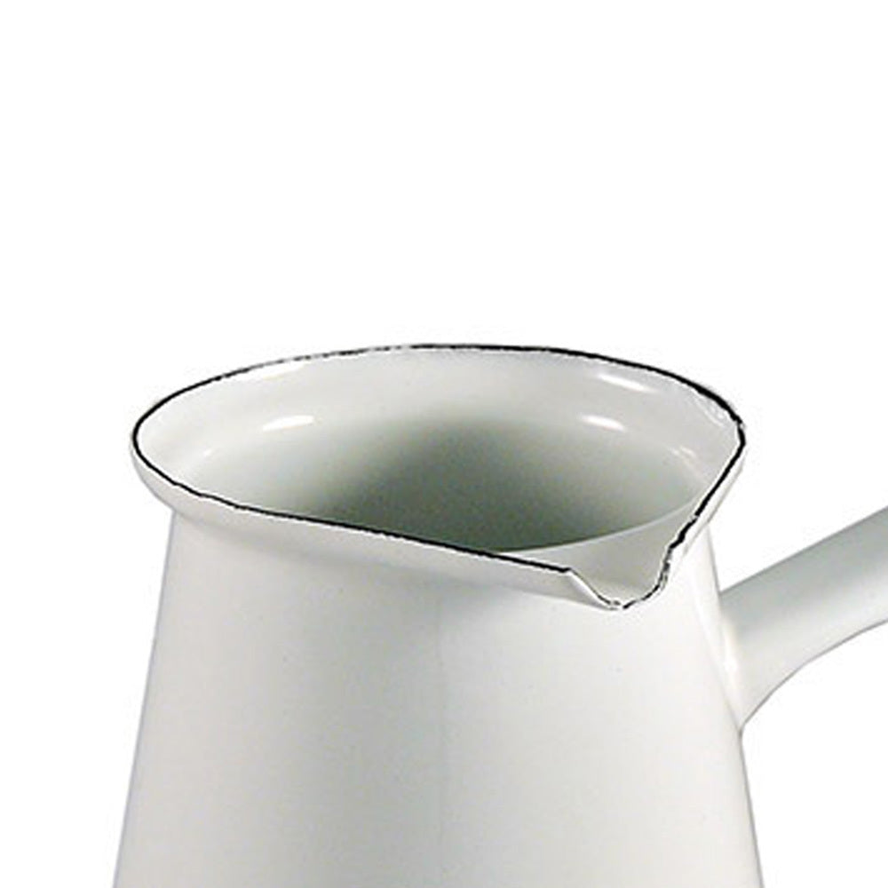 Urban Style 6cm Enamel 500ml Turkish Coffee Pot - White