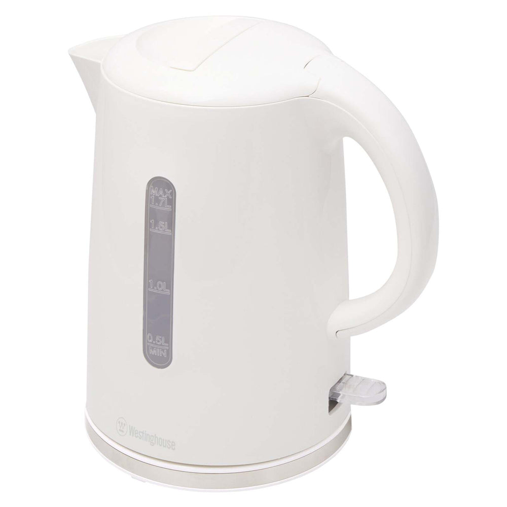 Westinghouse Electric Tea/Coffee Water Kettle 1.7L & 2 Slice Toaster White Set