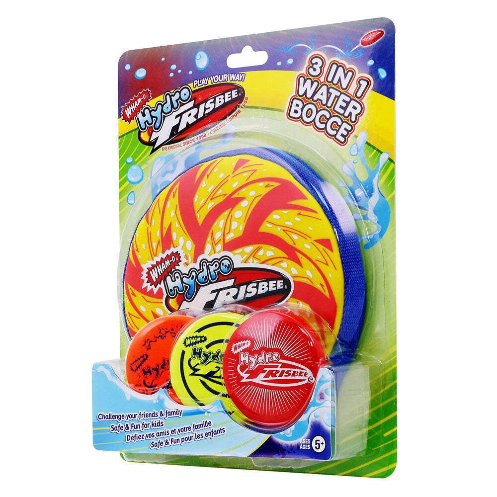 Wham-O Water Bocce Splash Frisbee w/ 3x 8cm Skippers Disc Kids Toy 5y+