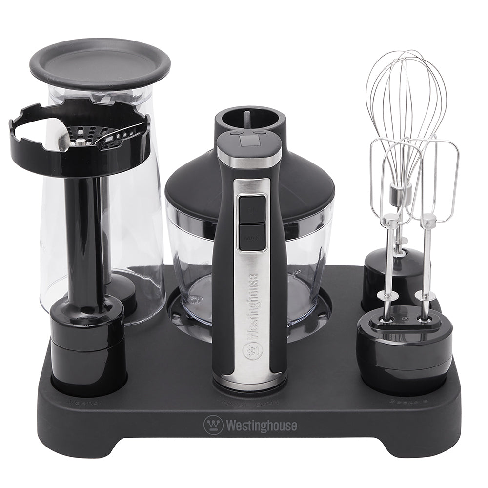 Westinghouse Multi Function 350W Stick Mixer Set w/ Lock In Stand