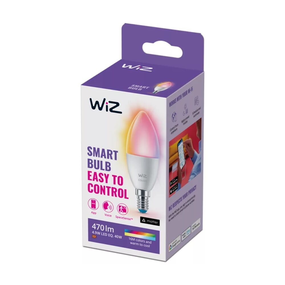 WiZ Connected Color & Tunable White Candle Gen2 LED Smart Lightbulb E14