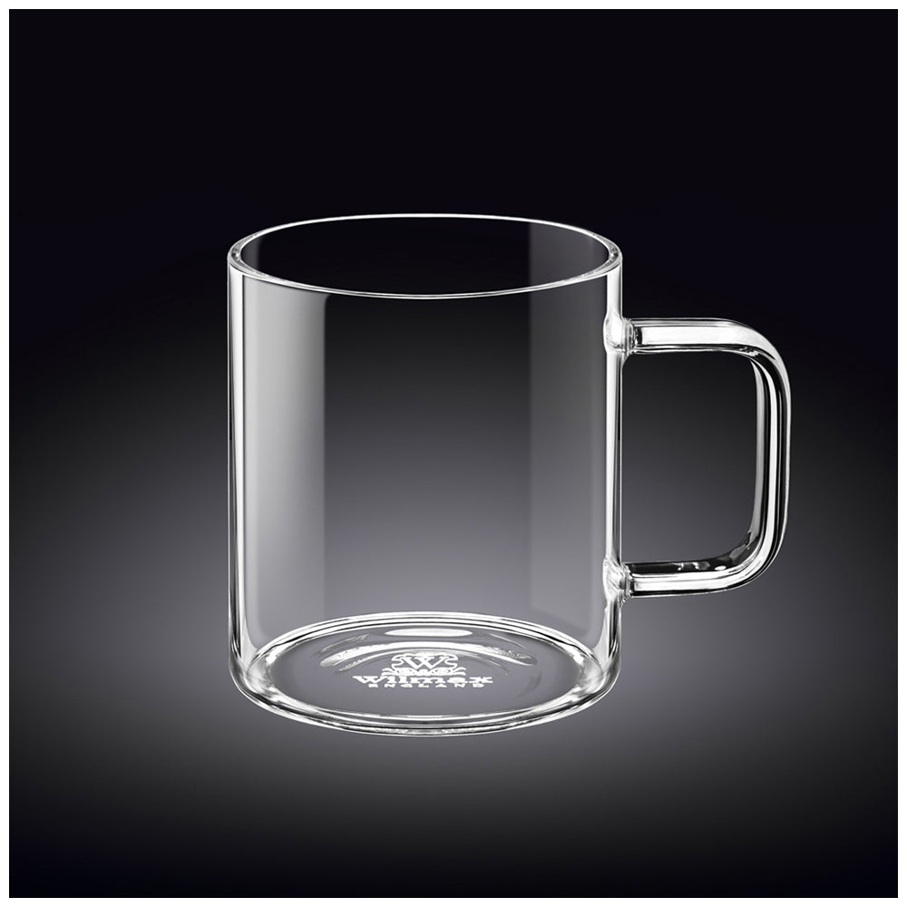 6pc Wilmax England 250ml Thermo Glass Cup Coffee Mug - Clear