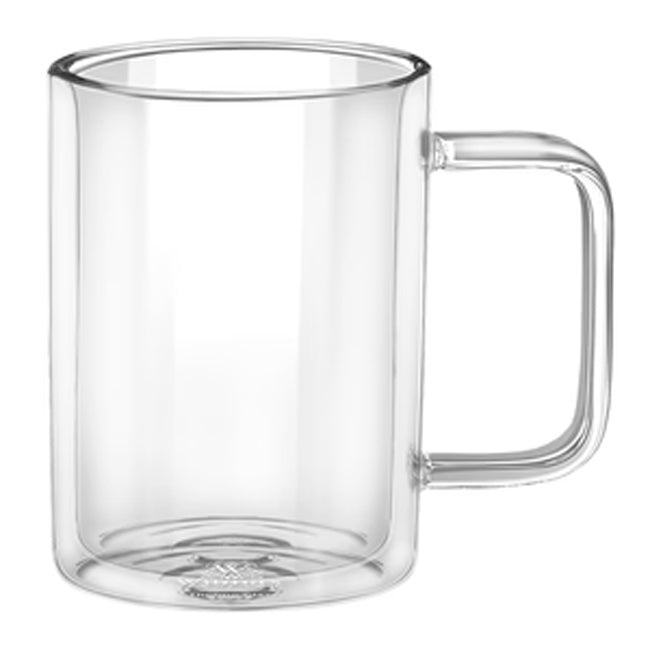 6pc Wilmax England 200ml Thermo Double Wall Glass Cup Clear w/ Handle