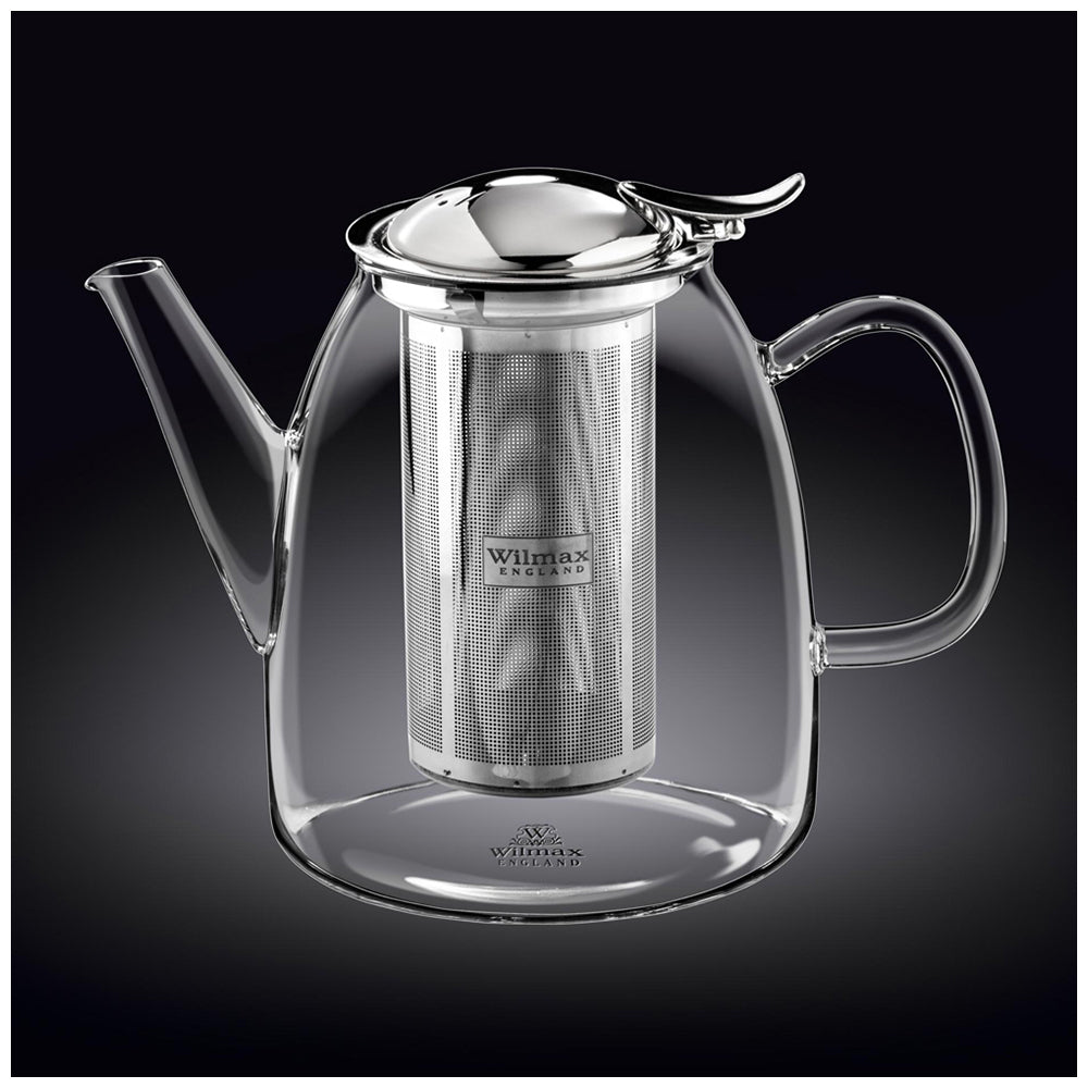Wilmax England 950ml Thermo Glass Tea Pot w/ Lid/Diffuser - Clear