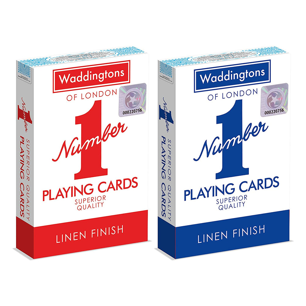 Waddingtons Blue & Red Traditional Playing Cards Deck Assorted 5y+