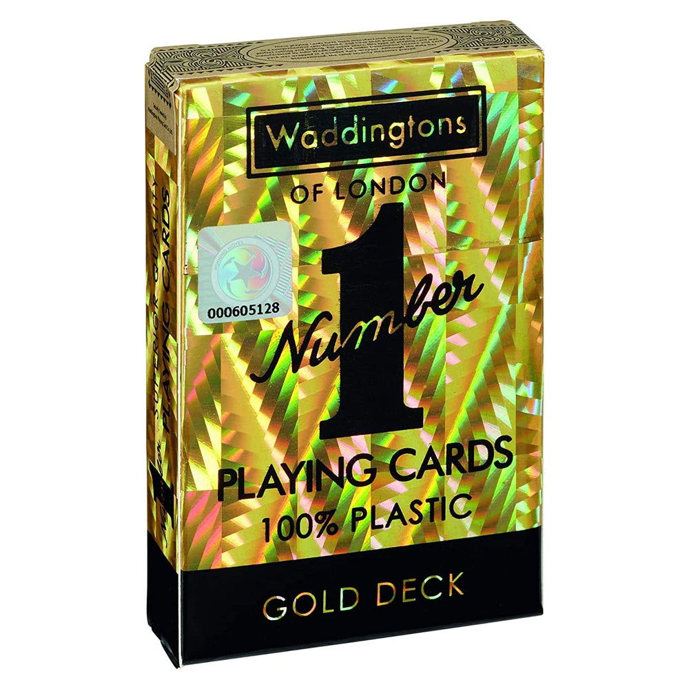 2PK Waddingtons Gold Edition Traditional Plastic Playing Cards Deck 5y+