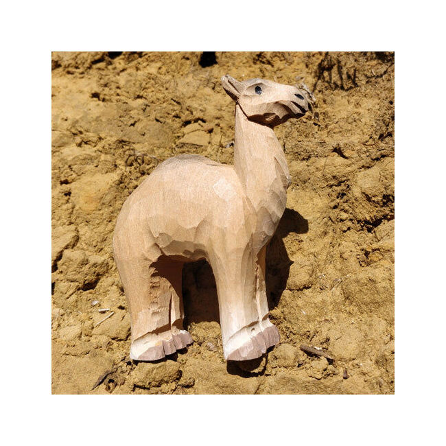 Wudimals Dromedary Handmade Wooden Animal Toy Carved Figurine Kids 3y+