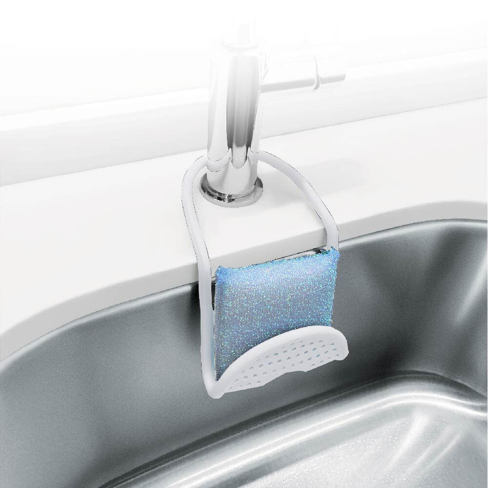 3PK White Magic Adjustable Kitchen Sink Caddy Organiser White