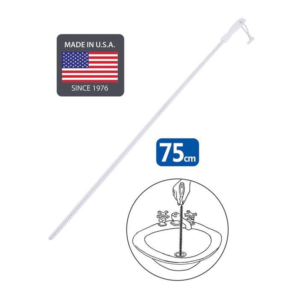 White Magic 75cm Extra Long Hair Catching Drain Cleaning Brush