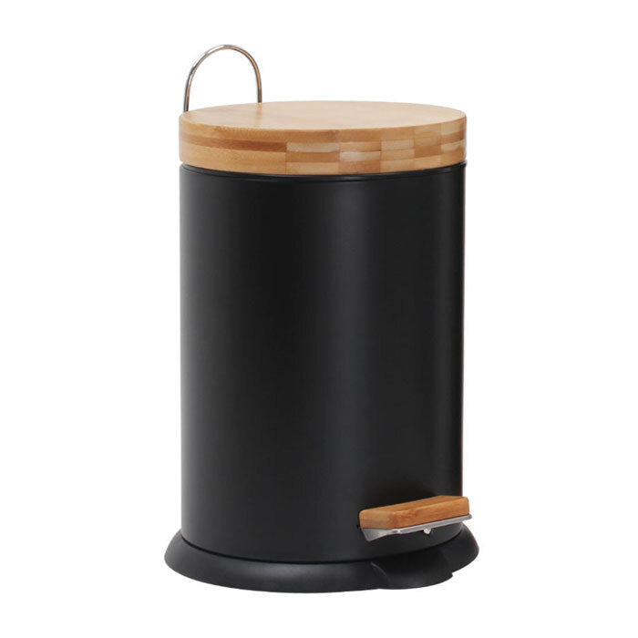 Eco Basics 3L Rubbish Bin/Trash Garbage Can - Black