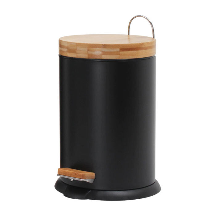 Eco Basics 3L Rubbish Bin/Trash Garbage Can - Black