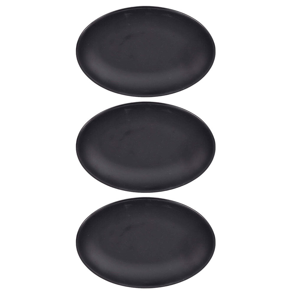 3x Eco Basics Soap Dish Bathroom Organiser Tray - Black