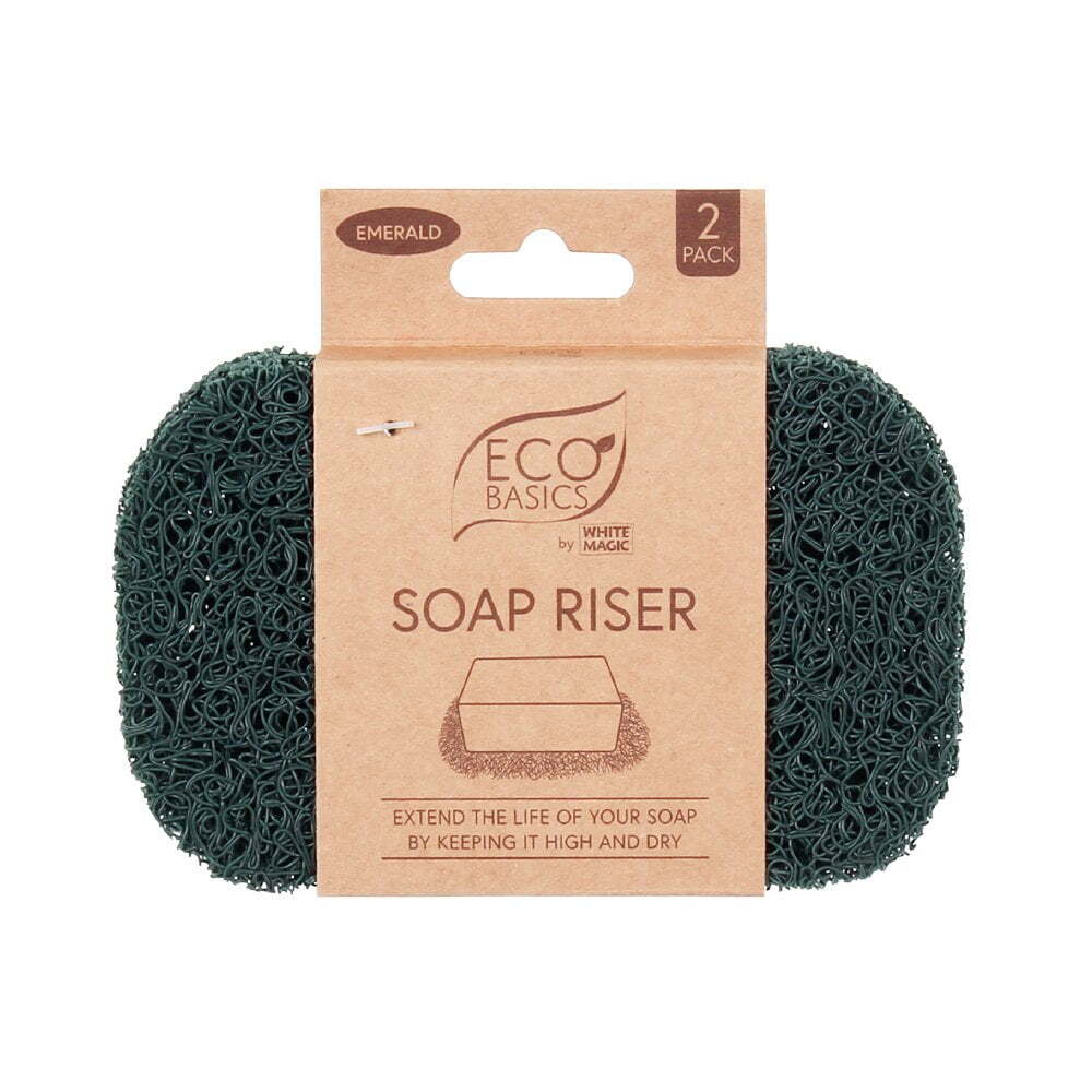 3x Eco Basics Soap Riser/Elevator Holder Storage - Emerald