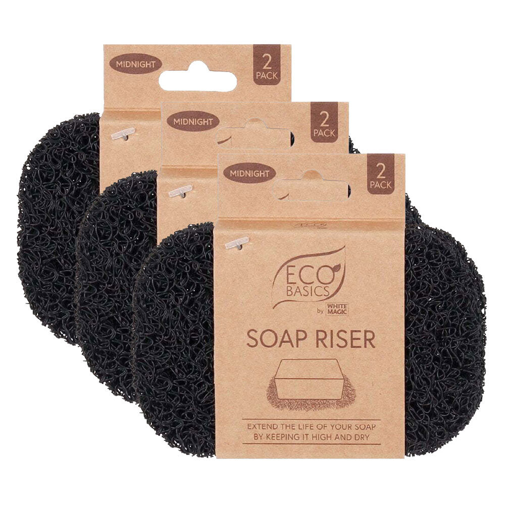 3x Eco Basics Soap Riser/Elevator Holder Storage - Midnight