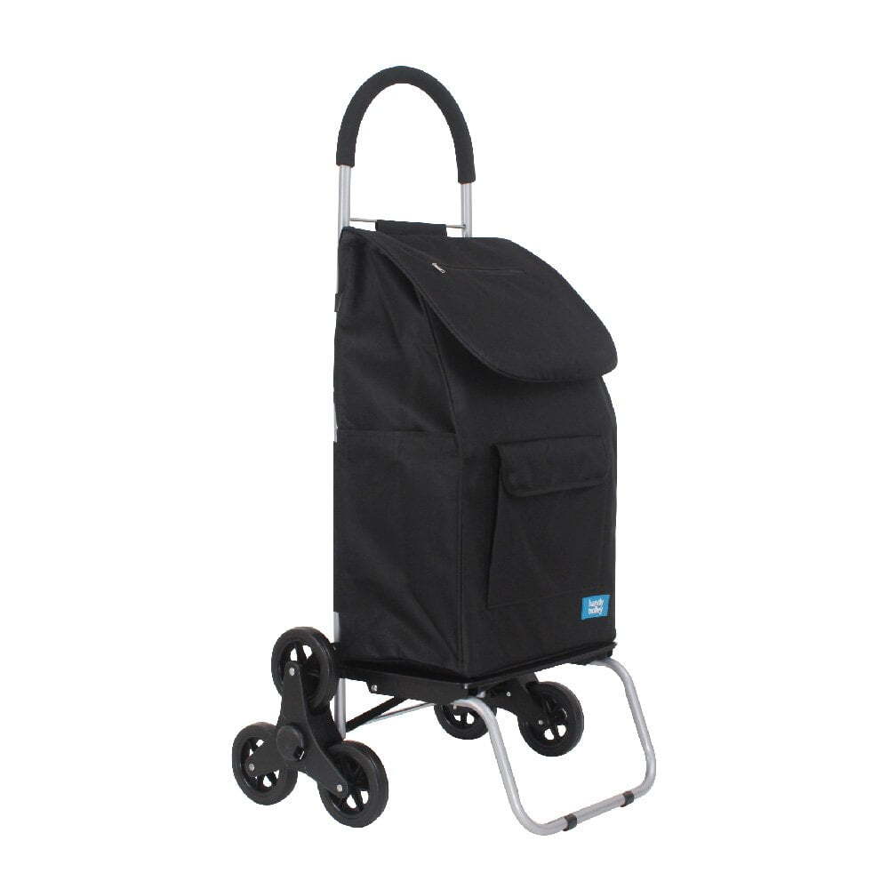 Handy Trolley 99cm/40L Shopping Bag w/ Climbing Wheels - Black