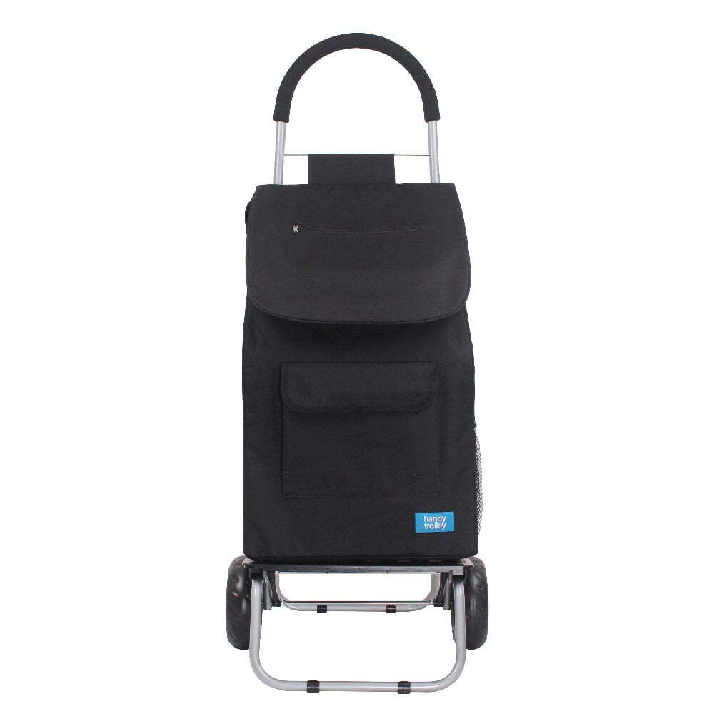 Handy Trolley Foldable 99cm/40L Shopping Bag w/ Seat - Black