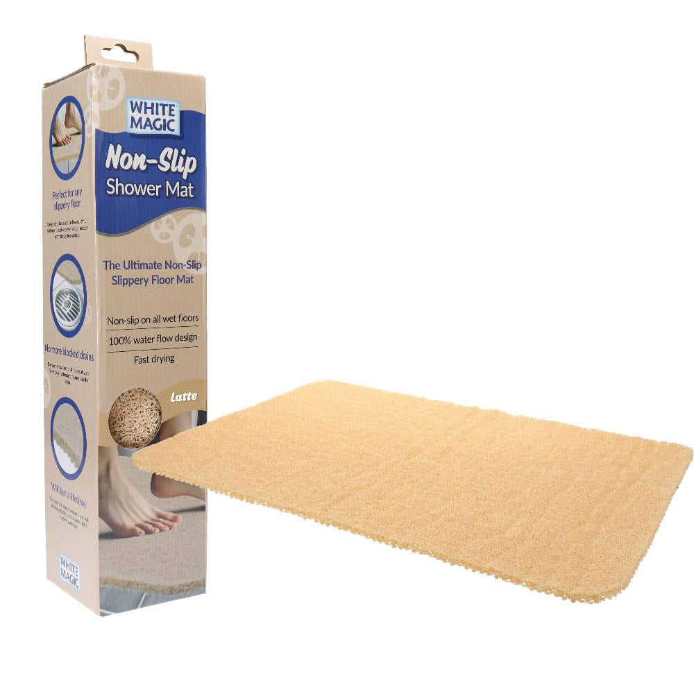 2PK White Magic Home/Bathroom Non-Slip Floor Shower Mat - Latte