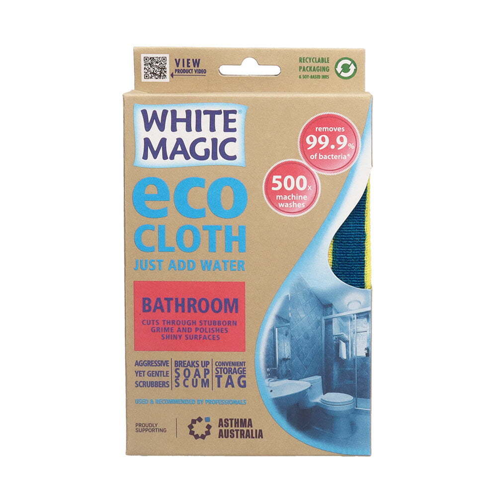 Eco Cloth 19x12cm Bathroom Grime/Dirt Remover Toilet Cleaning Fabric