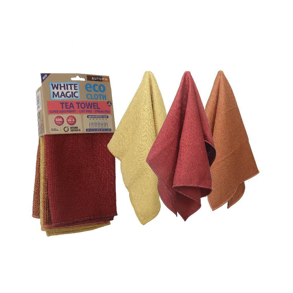 3pc White Magic Eco Cloth Tea Towel Autumn 70x50cm