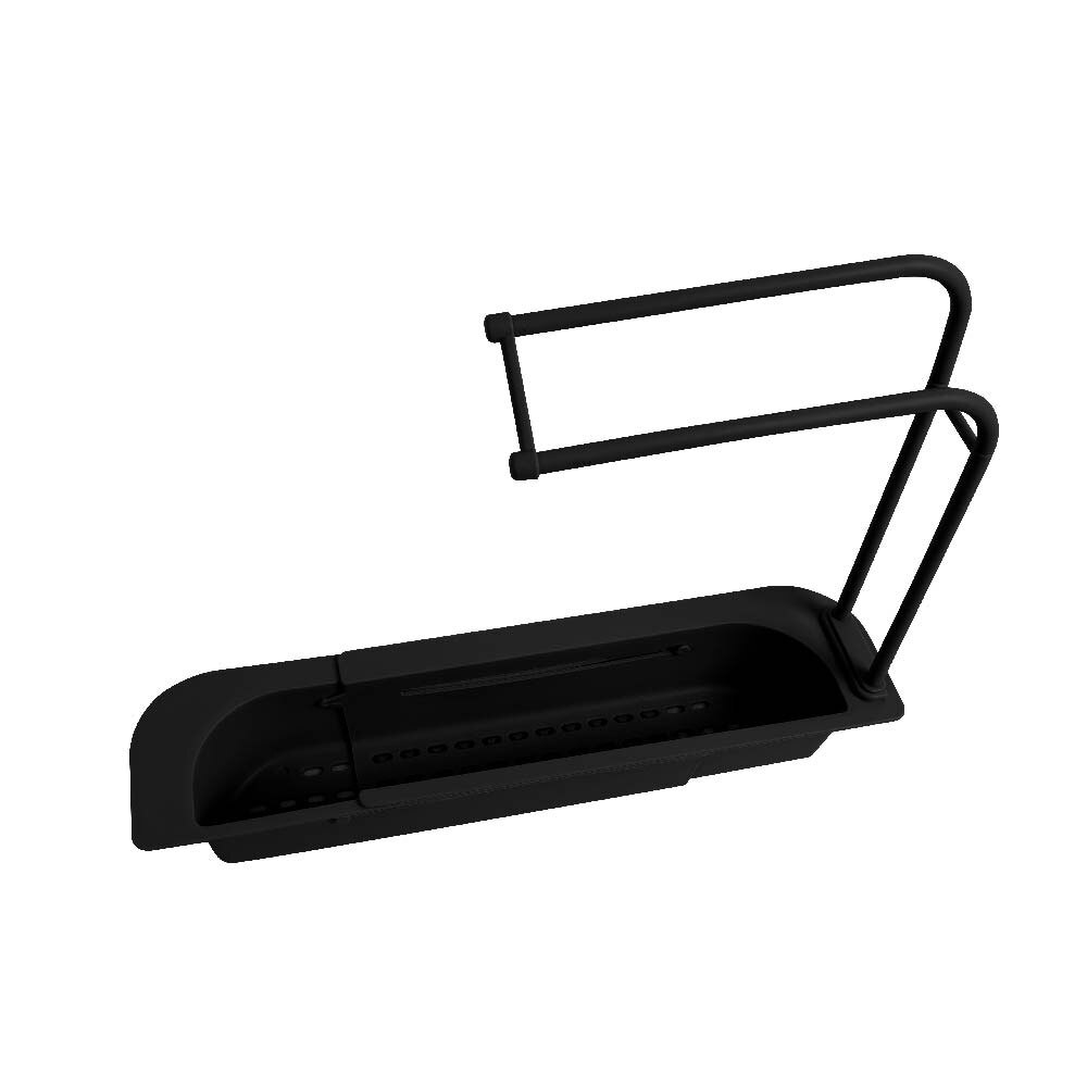 2PK White Magic Kitchen Sink Organiser Storage Solution Black