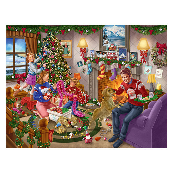 1000pc Waddingtons Christmas Puzzle Deck the Halls 10+