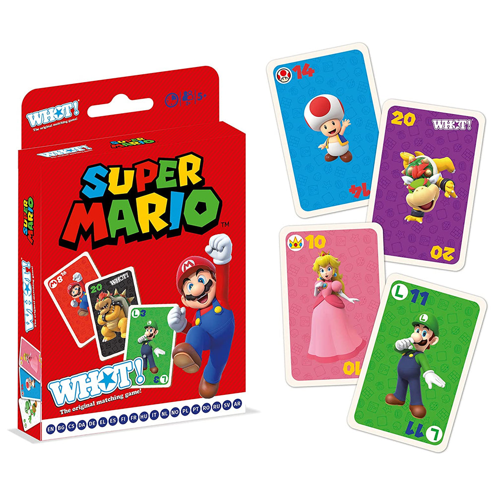 WHOT! Super Mario Themed Tabletop Kids Card Game 5y+