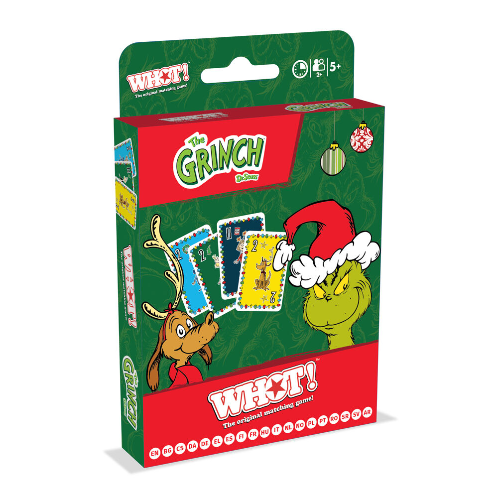 2PK Whot! The Grinch Edition Family and Kids Fast Paced Card Game 5+