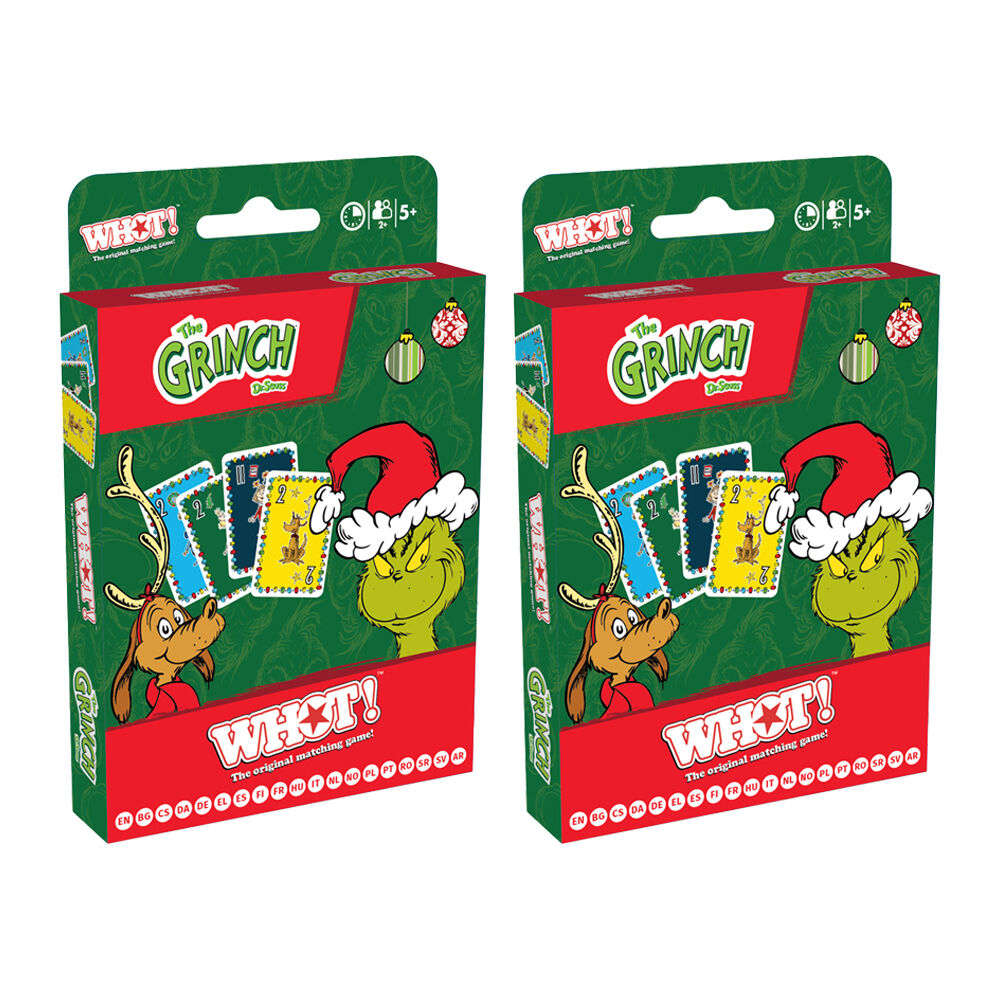 2PK Whot! The Grinch Edition Family and Kids Fast Paced Card Game 5+