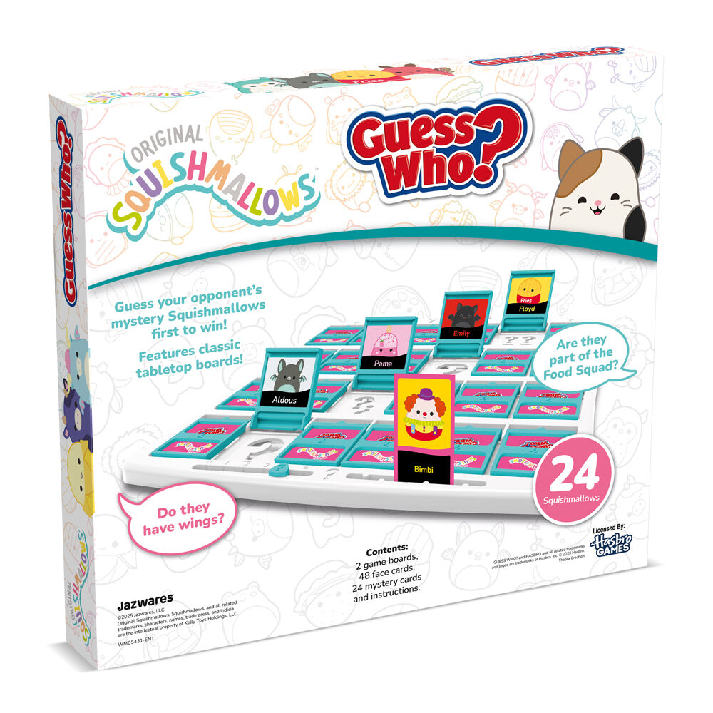 Guess Who Squishmallows Edition Children's Guessing Board Game 3+