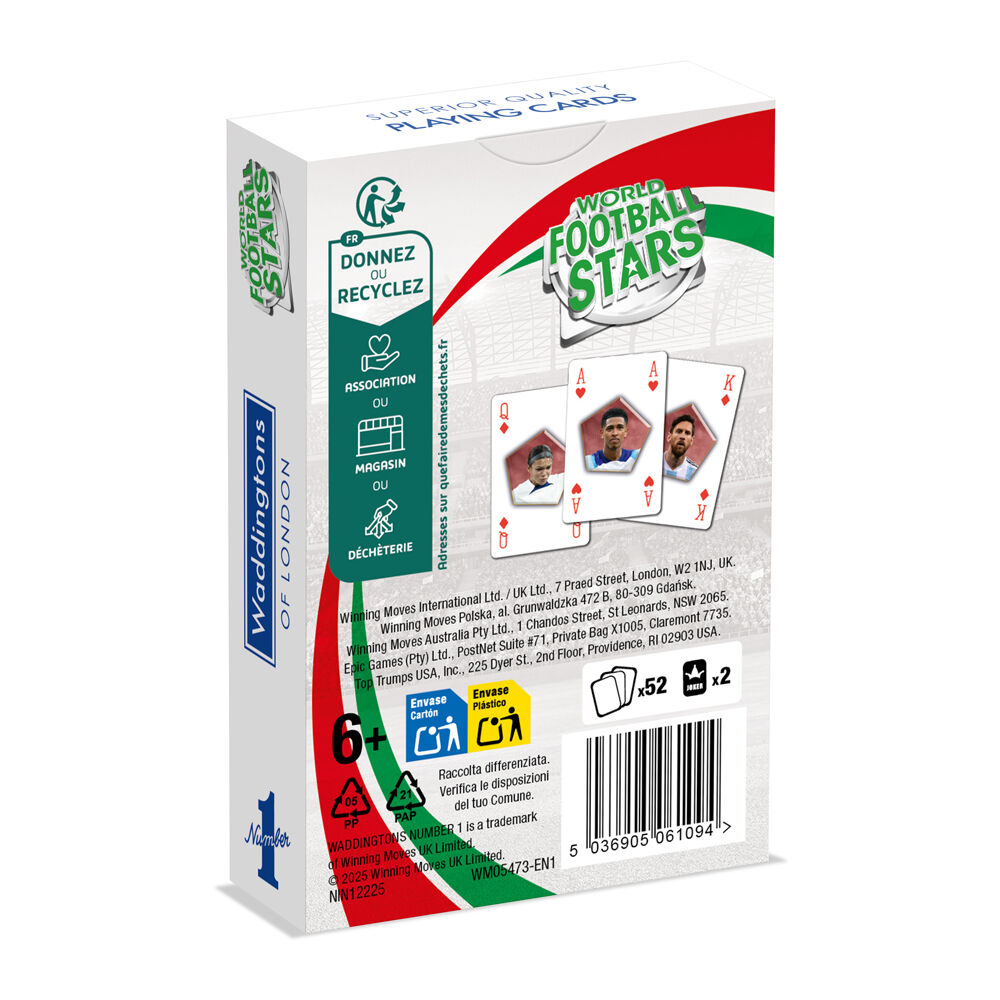 World Football Stars Edition Family and Kids Playing Cards Game 5+