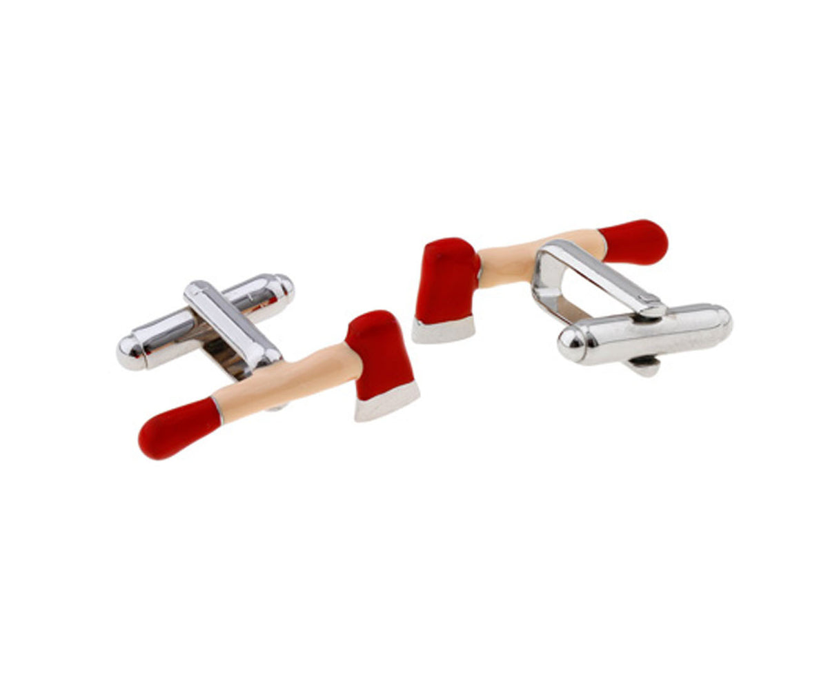 SD Man Axe Cufflinks - Silver/Multi
