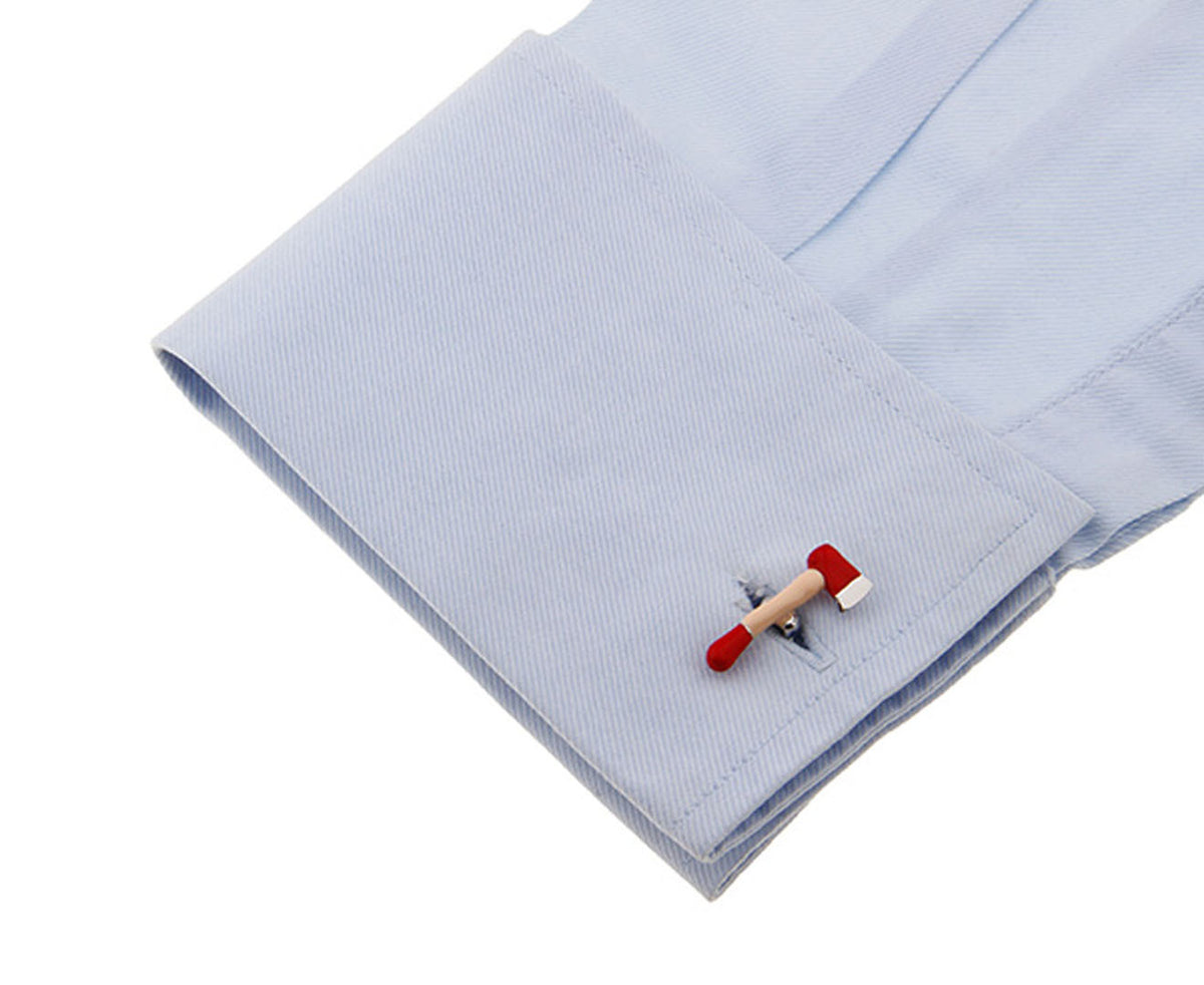 SD Man Axe Cufflinks - Silver/Multi