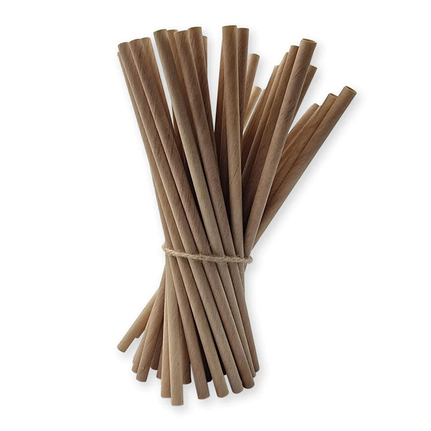 100pc Eco SouLife Disposable/Compostable Wooden Straws