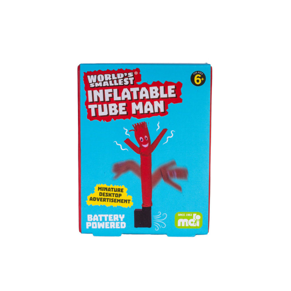 2PK Worlds Smallest Inflatable Tube Man Cartoon Design Desk Decor Red Fun Toy
