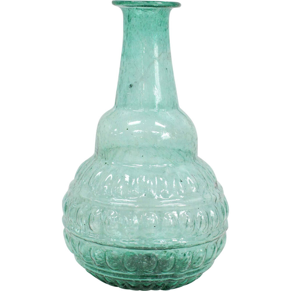 2PK LVD Bud Vase Bubble Glass Home/Lounge Decor Large Green Velvet