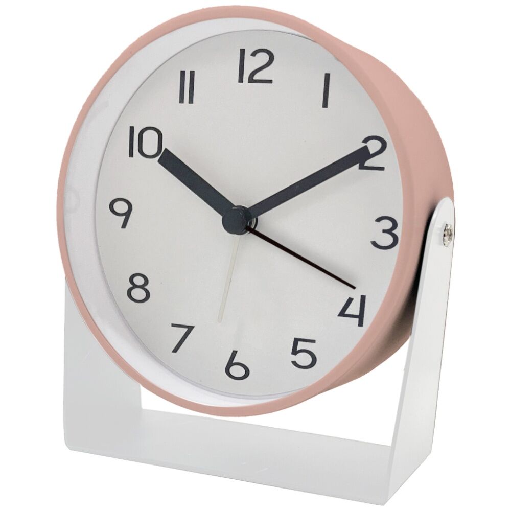 Wicked Sista Hayden Alarm Clock Silent Movement Built-In Light - Pink/White