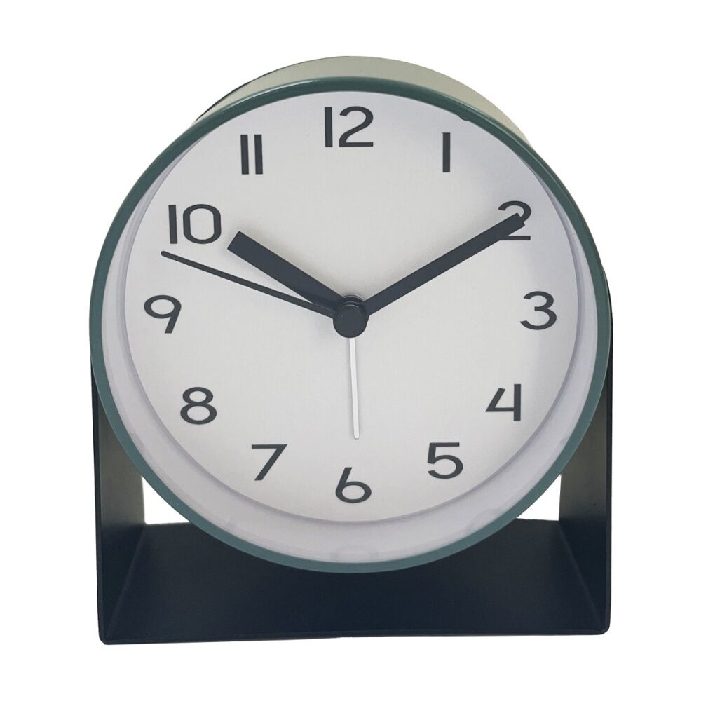 Wicked Sista Hayden Alarm Clock Silent Movement Built-In Light - Sage/Black