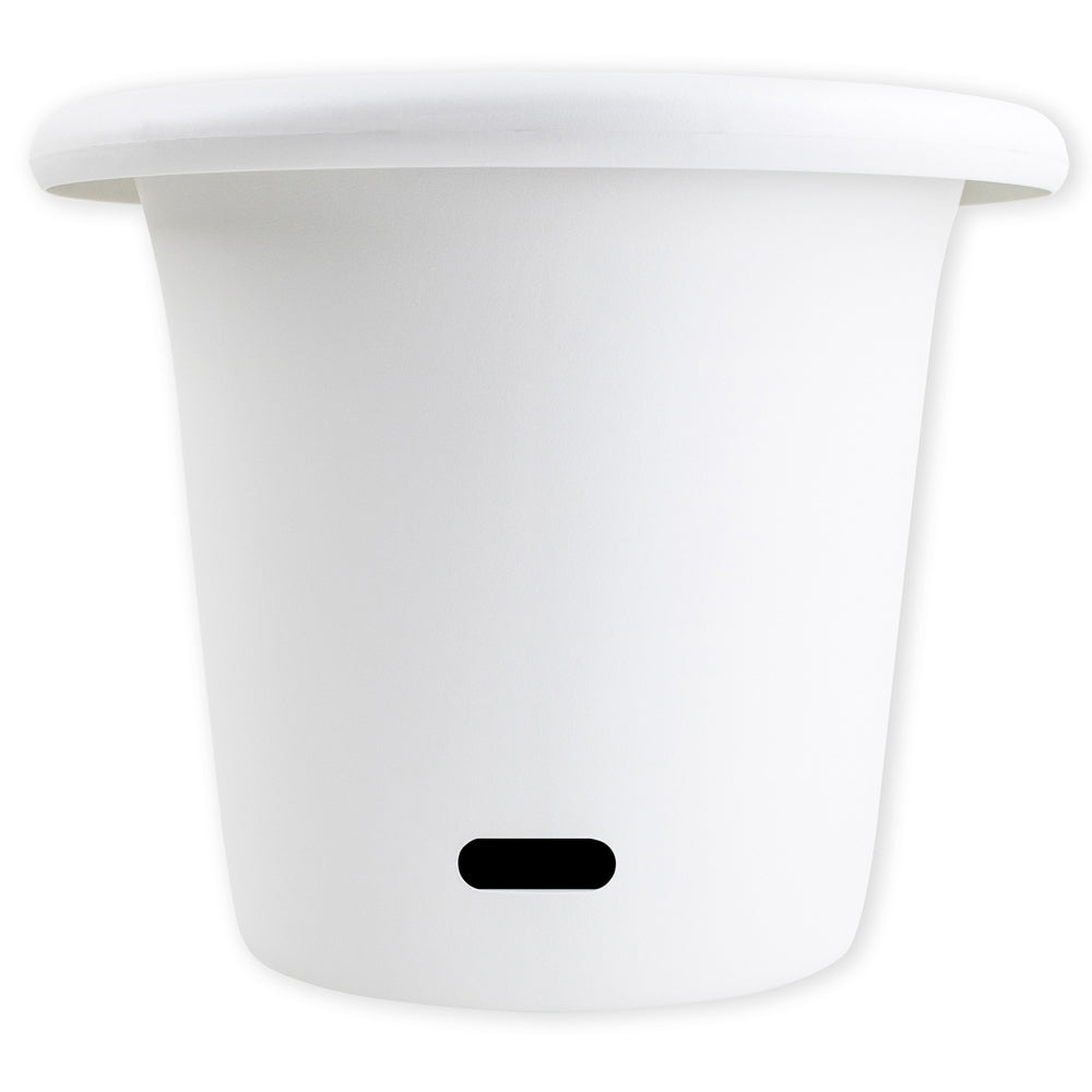 6PK Homeleisure WaterSaver Round Pot Planter 34cm White Home Garden