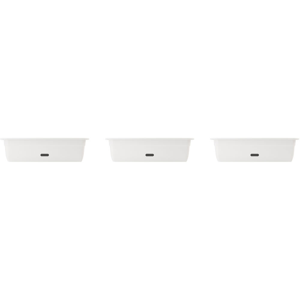 3PK Homeleisure WaterSaver Rectangle Pot Planter 60cm White Home Garden