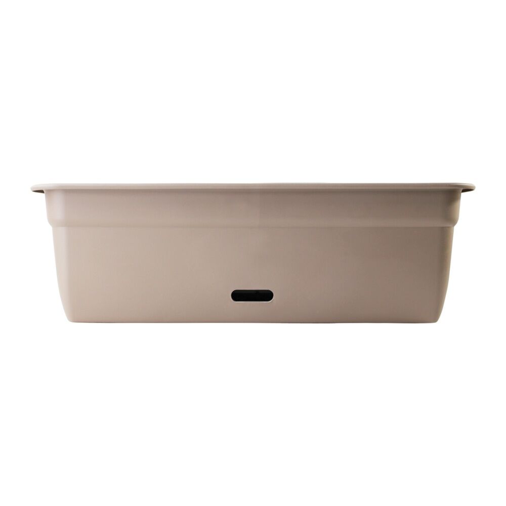 3PK Homeleisure WaterSaver Rectangle Pot Planter 75cm Taupe Home Garden