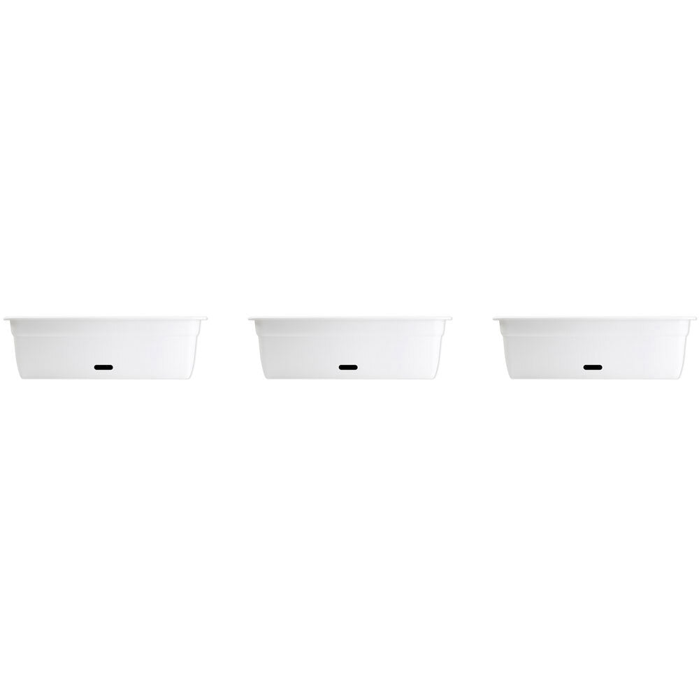 3PK Homeleisure WaterSaver Rectangle Pot Planter 75cm White Home Garden